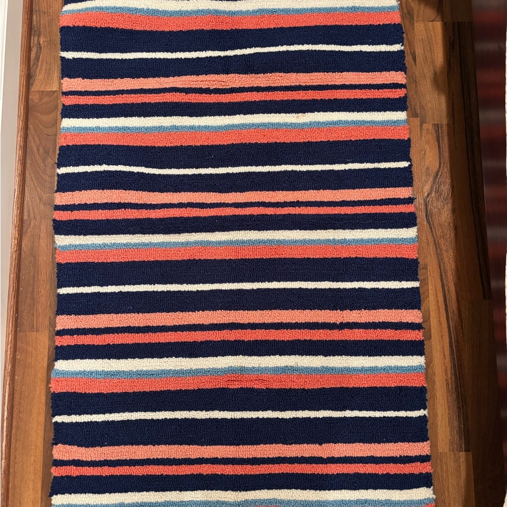 Multi colored striped area rug 2.25ft x 3.75ft